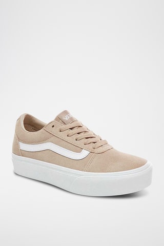 Baskets plateformes en cuir Ward - Beige