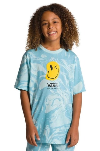 T-shirt tie and dye Marble - Ciel