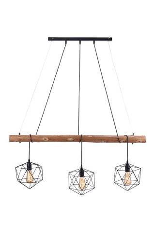 Hanglamp Edgar Naturel en Zwart