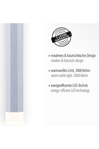 Ledhanglamp Bruno Zilverkleurig