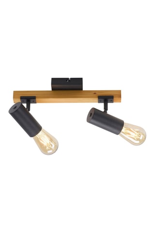 Plafondlamp Pilon Zwart en Naturel