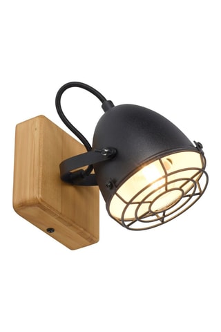 Wandlamp Zwart en Naturel