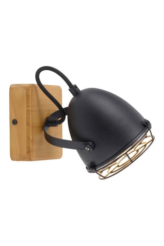 Wandlamp Zwart en Naturel