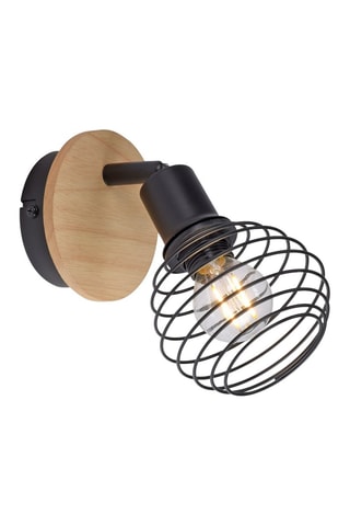 Wandlamp Zwart en Naturel