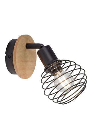 Wandlamp Zwart en Naturel