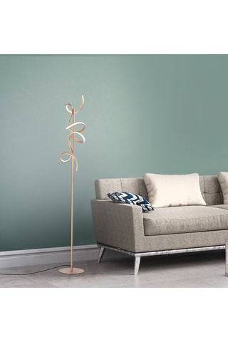 Ledstaanlamp Curls Goudkleurig