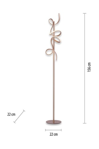 Ledstaanlamp Curls Goudkleurig