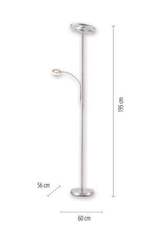 Ledstaanlamp Ls-Rocco Zilverkleurig