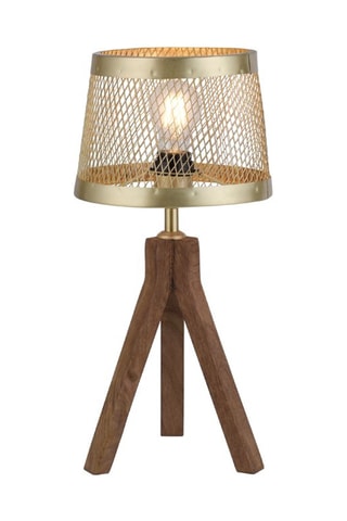 Tafellamp Frederik Goudkleurig en Naturel