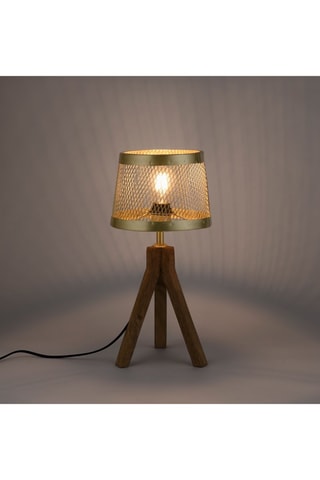 Tafellamp Frederik Goudkleurig en Naturel