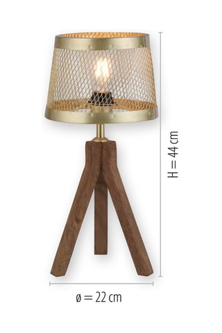 Tafellamp Frederik Goudkleurig en Naturel