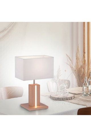 Ledtafellamp Amanda Houtimitatie