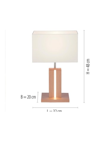 Ledtafellamp Amanda Houtimitatie