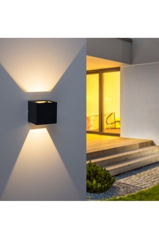 Ledwandlamp voor buiten Zwart