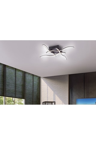 Ledplafondlamp Wave - Zwart