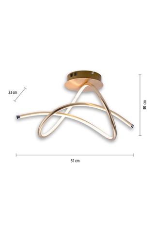 Ledplafondlamp Violetta Goudkleurig