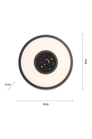 Ledplafondlamp Astro - Zwart