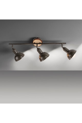 Plafondlamp Swamp - Zwart en Naturel