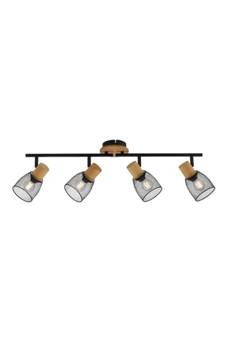 Plafondlamp Tamis - Zwart en Naturel