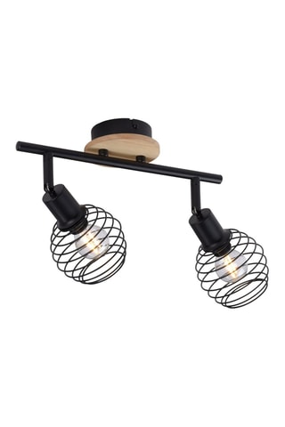 Plafondlamp Zwart en Naturel