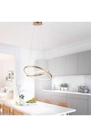 Ledhanglamp Circle Goudkleurig