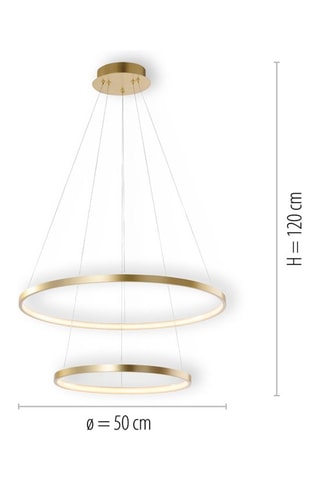 Ledhanglamp Circle Goudkleurig