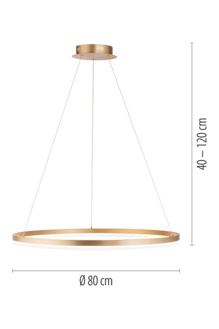 Ledhanglamp Titus 
Goudkleurig