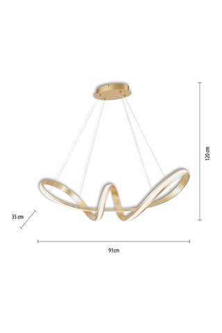 Ledhanglamp Melinda Goudkleurig