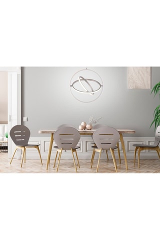 Ledhanglamp Jella Zilverkleurig