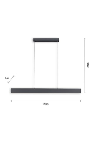 Ledhanglamp Nila - Antraciet