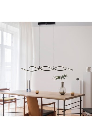 Ledkroonluchter Sandra - Zwart