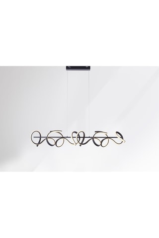 Ledkroonluchter Curls - Zwart