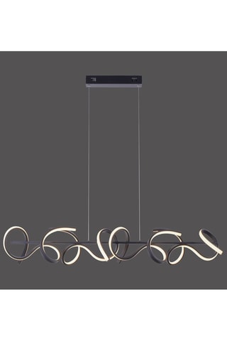 Ledkroonluchter Curls - Zwart