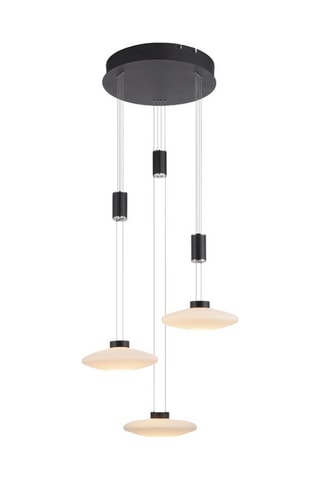 Ledkroonluchter Lautada - Zwart