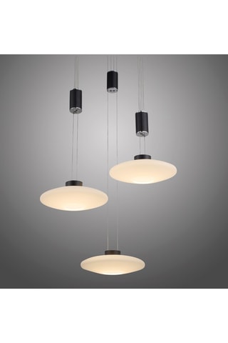 Ledkroonluchter Lautada - Zwart