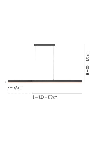 Ledkroonluchter Sina - Antraciet