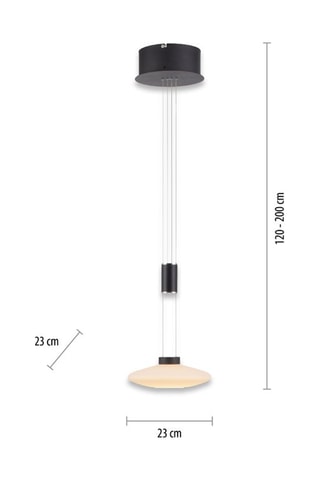 Ledhanglamp Lautada - Zwart