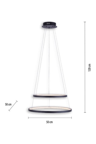 Ledkroonluchter Circle - Antraciet