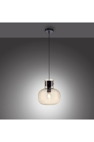 Hanglamp Shitake - Zwart en Amberkleurig
