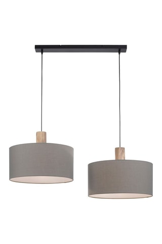 Hanglamp Grijs en Naturel