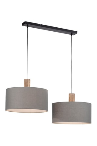 Hanglamp Grijs en Naturel