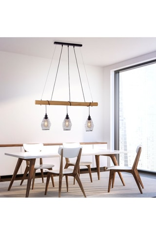 Hanglamp Spring Zwart en Naturel