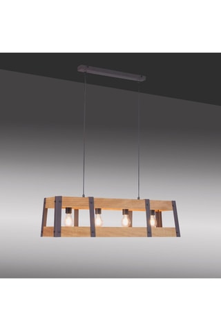 Hanglamp Crate Naturel en Zwart