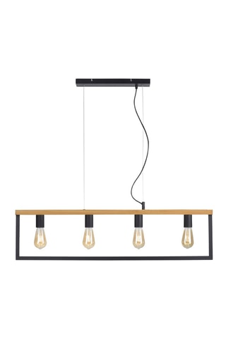 Hanglamp Pilon Zwart en Naturel