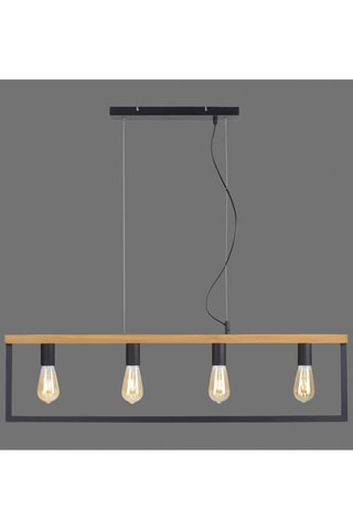 Hanglamp Pilon Zwart en Naturel