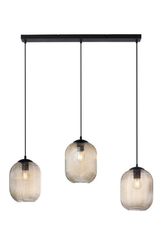 Hanglamp Shitake - Zwart en Amberkleurig