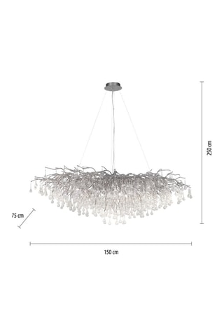 Kroonluchter Icicle - Zilverkleurig