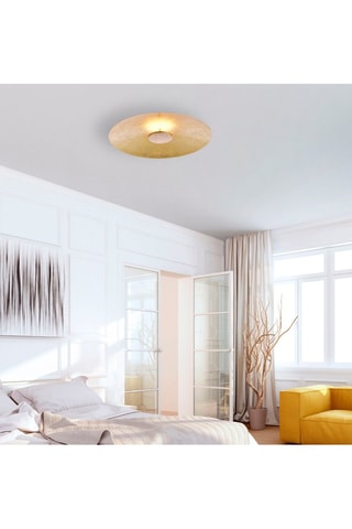 Ledplafondlamp Plate Goudkleurig