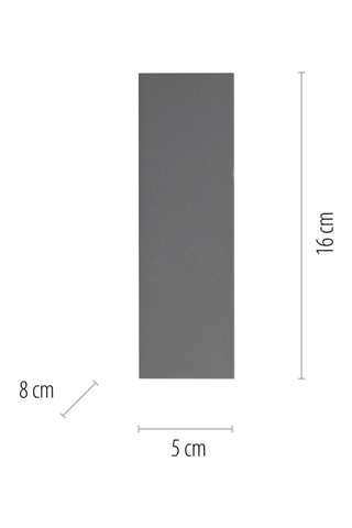 Ledwandlamp Block - Grijs - 2 x 2 W