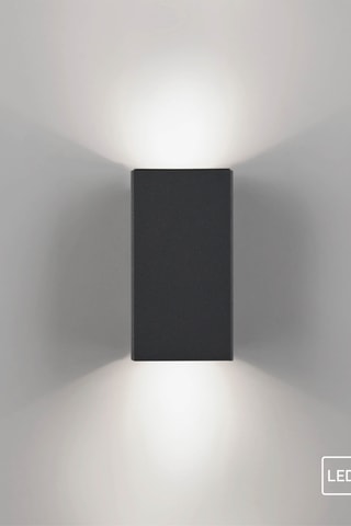 Ledwandlamp Block - Antraciet - 2 x 3 W